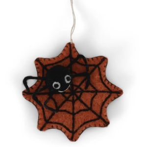 Hovedbilde Edderkopp - spindelvev oransje 8cm