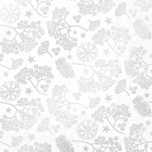 Hovedbilde Servietter Bright Winter Branches Silver - lunsj