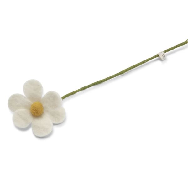 Ullblomst - hvite kronblader 34cm