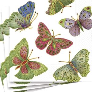 Hovedbilde Servietter Jeweled Butterflies - lunsj