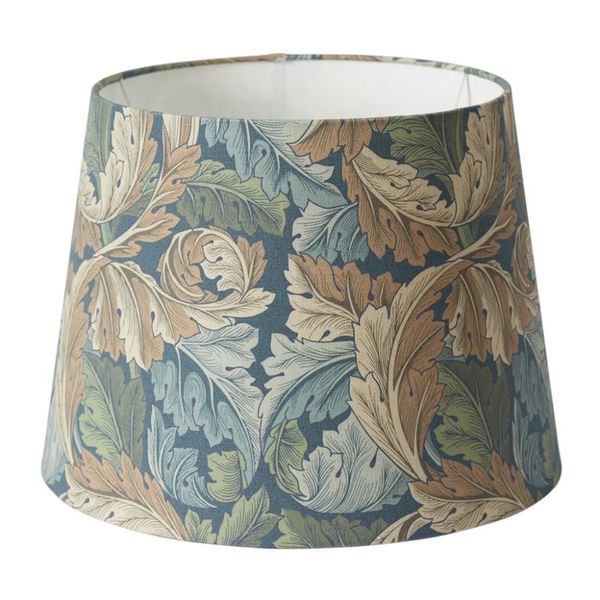 Lampeskjerm Classic Round 32cm - William Morris Acanthus blue