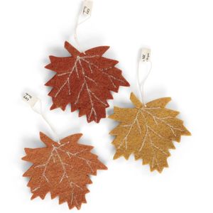 Hovedbilde 3 stk l&oslash;nneblader - tovet ull