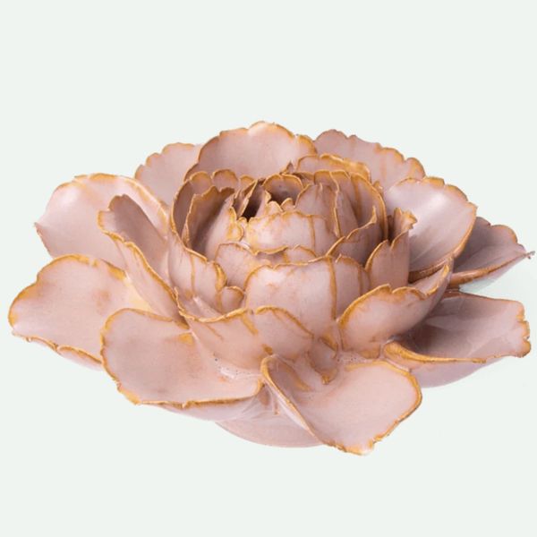 Blomst I keramikk - Rosa Kamelia 14cm