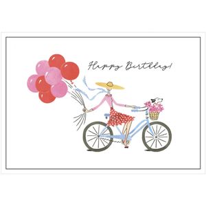 Hovedbilde Kort - Cycling with balloons