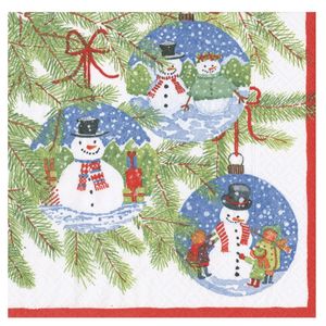 Hovedbilde Servietter Snowman Ornaments - lunsj