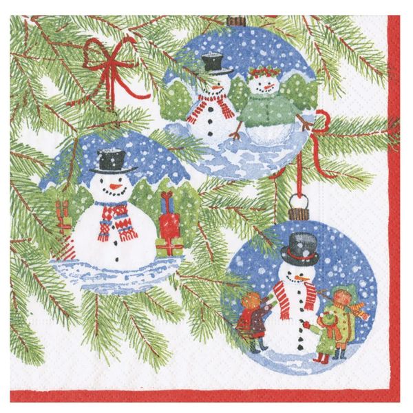 Servietter Snowman Ornaments - lunsj
