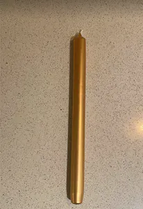 Hovedbilde Kronelys gull 29cm 12t brennetid 