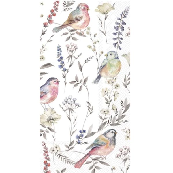 Servietter Softly Faded Birds Buffet - buffet