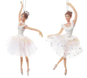 Hovedbilde Ballerina 1stk med hvit tutu 16cm