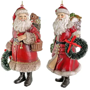 Hovedbilde Juletrepynt nisse med krans 1 stk (2 ass.)