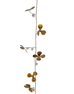 Hovedbilde Girlander med gullblomster og perler 180cm