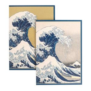 Hovedbilde Caspari kort 6 stk. The Great Wave