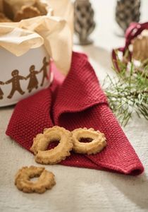 Hovedbilde Mynte strikket h&aring;ndkle - stawberry