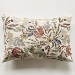 Hovedbilde Putetrekk med blomsterbroderier - 40*60cm