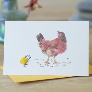 Hovedbilde Lite kort 'Chicken And Chick' 9*6 cm