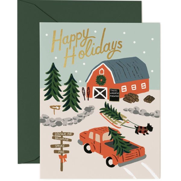 Kort Holiday Tree Farm 11*14cm