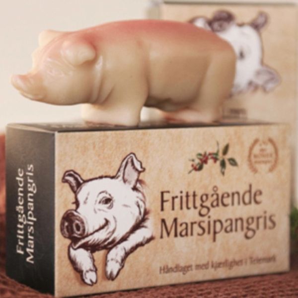 Frittgående marsipangris 140gr. 